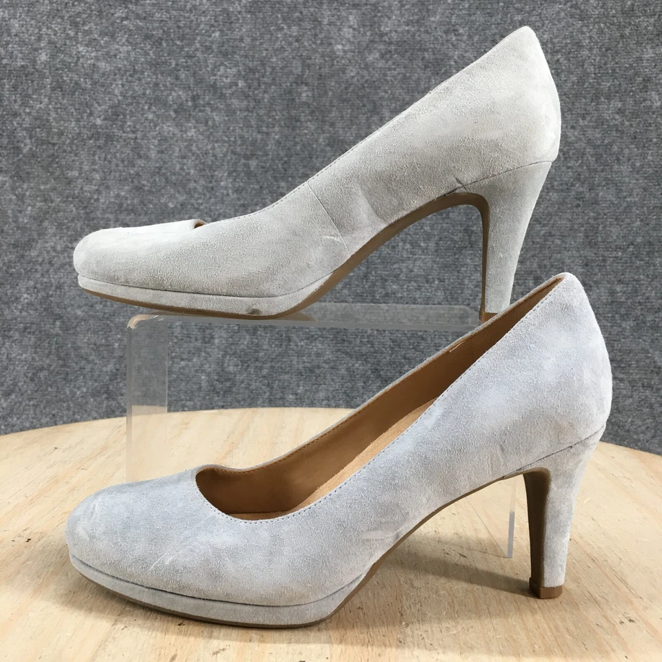 Zapatos de salón Naturalizer para mujer 6,5 N Michelle informales sin cordones gatito gamuza azul Foto 2 de 4