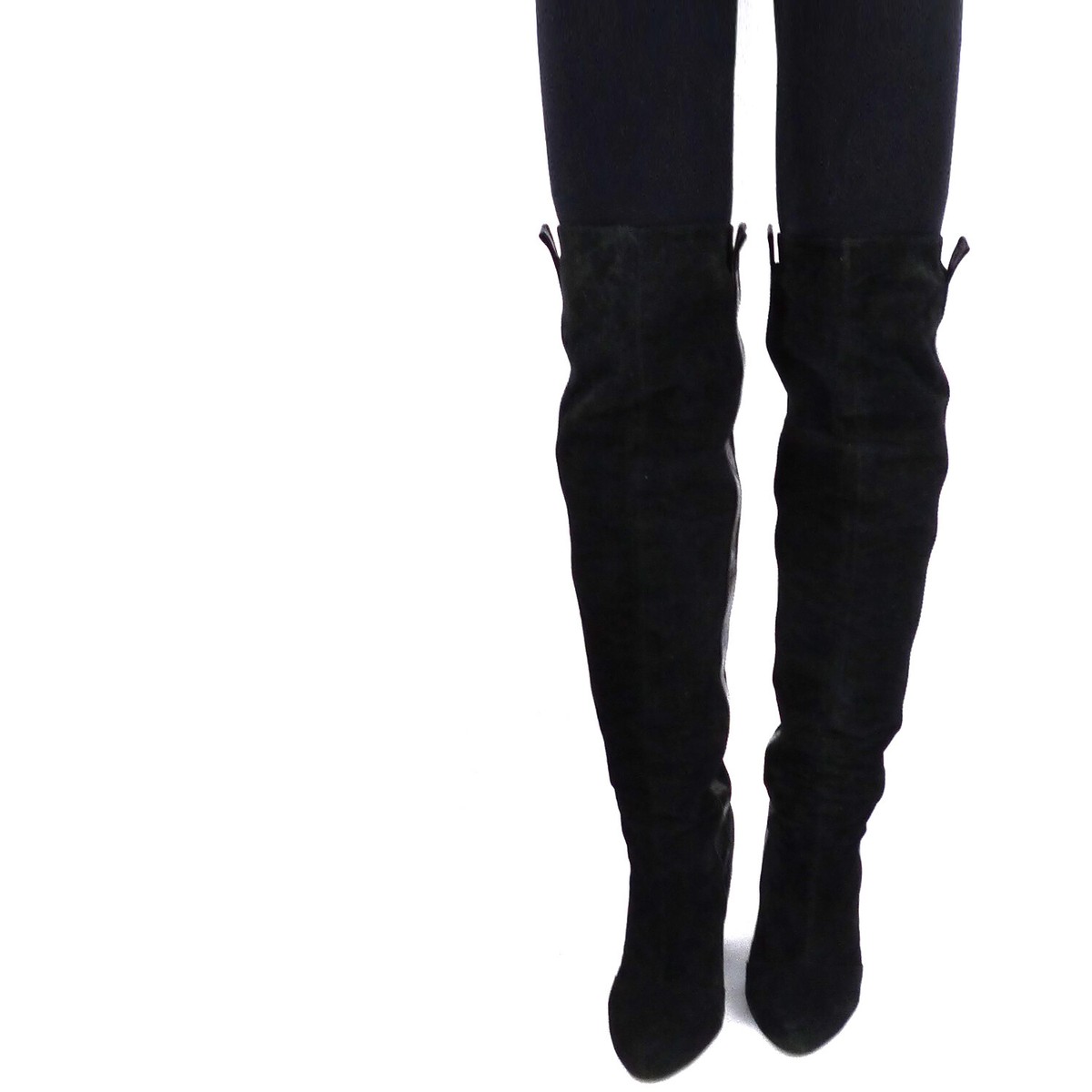 ASOS Slouchy Overknee Overknees Stiefel Boots Wildleder Imitat Black  36