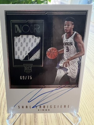 Panini/ Shal Labissiere/ Auto on Card/ Patch/ Numbered /75/ RC/ Sacramento Kings