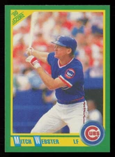 1990 Score Mitch Webster #85 Chicago Cubs Baseball Card