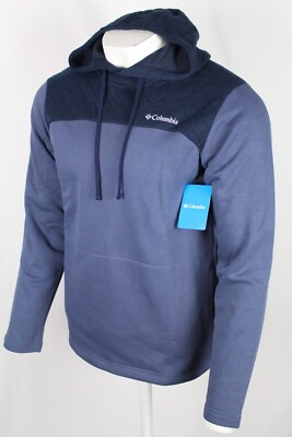 Columbia Men's Hoodie Hart Mountain Quilted Small Blue AM5304 478