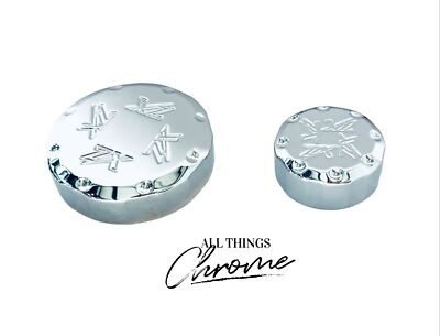 ZX14 CHROME ZX ENGRAVED CLUTCH & BRAKE RESERVOIR CAP 12-15