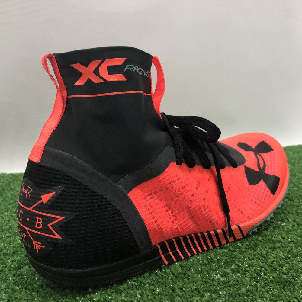 Under Armour Mens XC Trail Running Shoes Orange Black Size 8.5