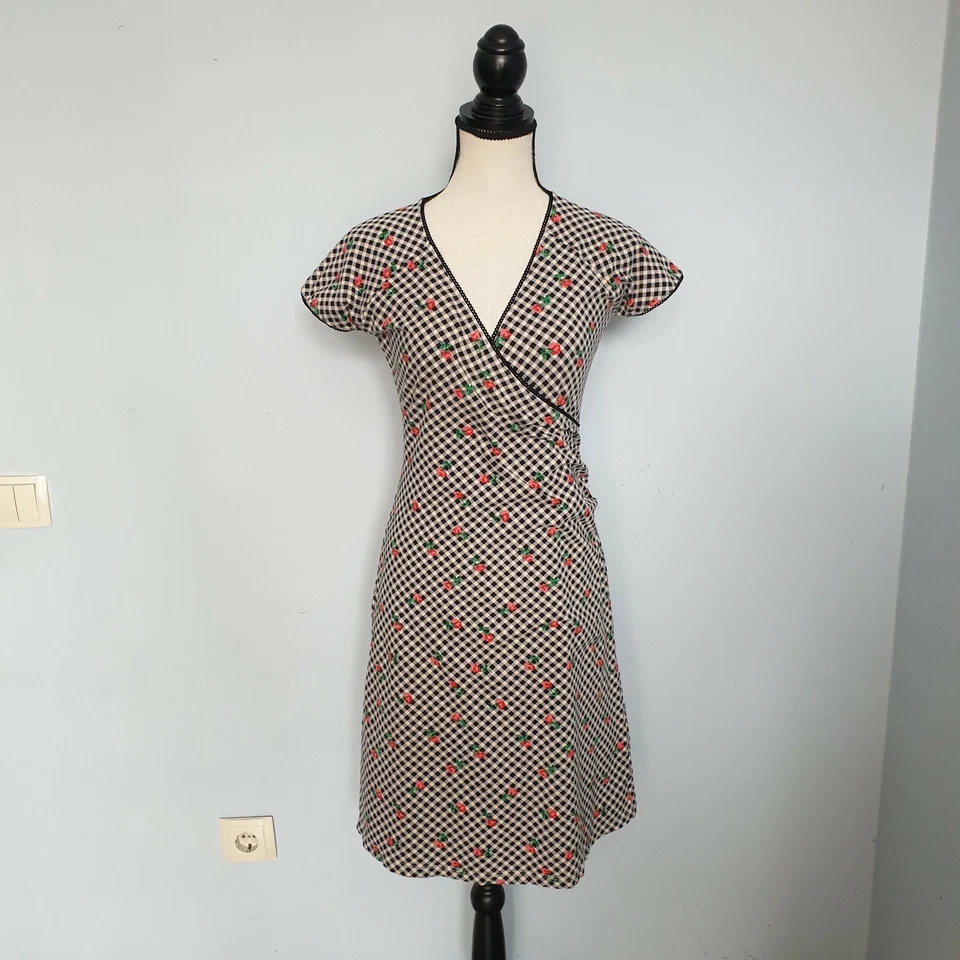 Damen KING LOUIE Beige Baumwolle Bio  Dress  Kleider Kurzarm  Gr. M  - Bild 1 von 4