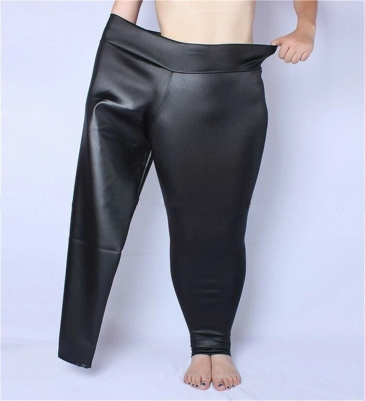 Plus Size Faux Leather Pants