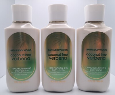 Set of 3 NEW! Bath & Body Works Coconut Lime Verbena Body Lotion 