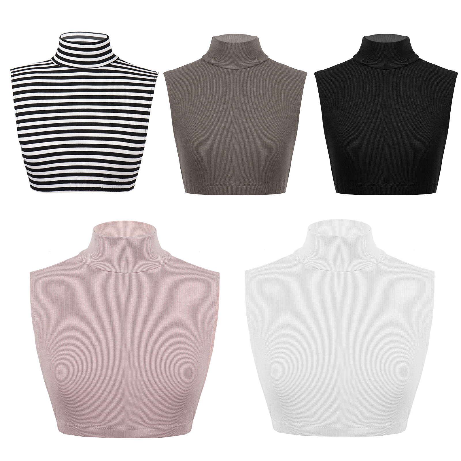Women Turtleneck Detachable Fake Collar 