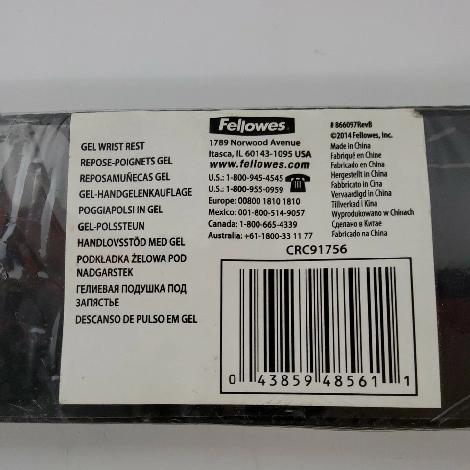 Fellowes Wrist Support with Microban Protection, Sapphire (FEL9175601) - Image 4 of 4