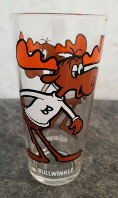 Vintage Bullwinkle 1975 Pepsi Collector Series P.A.T. - Ward Glass Moose Vintage