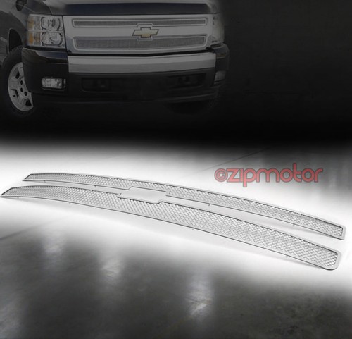 New Upper Chrome Billet Grille Insert For 2007-2013 Chevy Silverado 1500 - Stainless Steel 7 thumbnail image