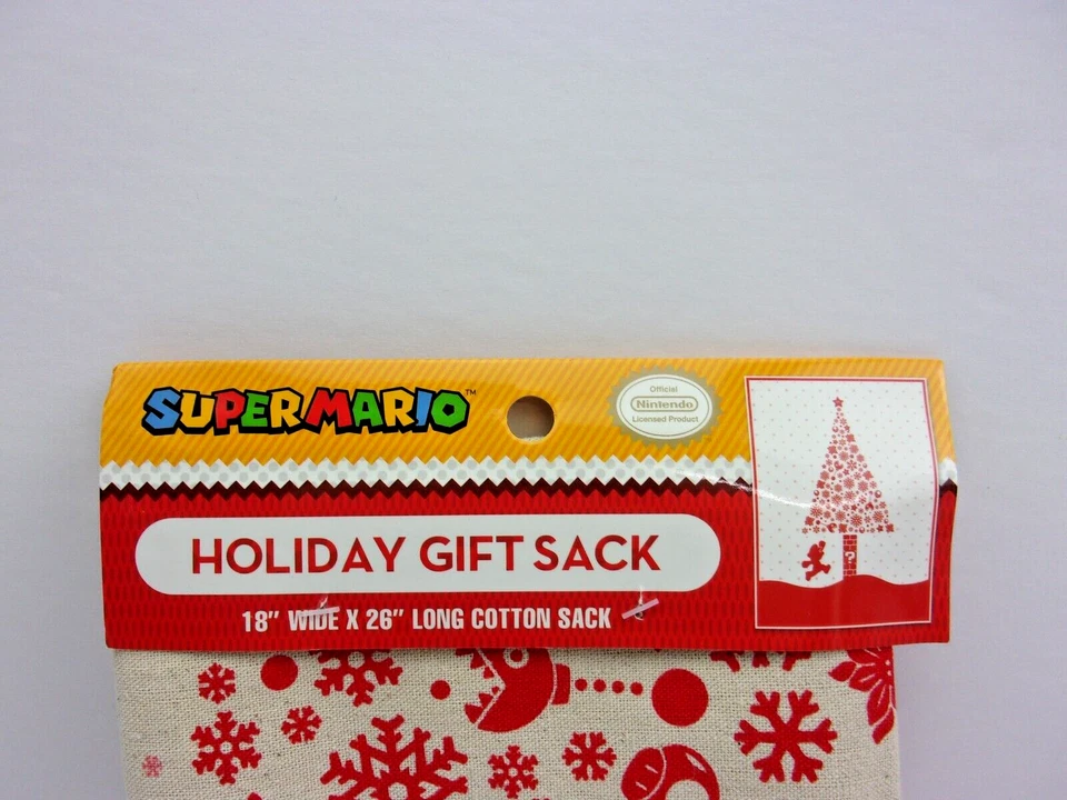 Bolsa de lona Super Mario Holiday Gift Sack 18" x 26" Foto 2 de 4