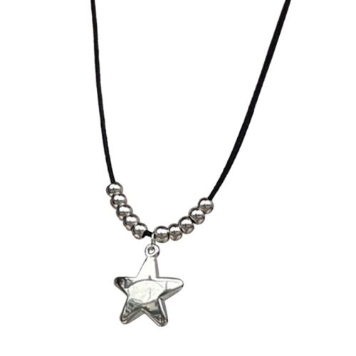 Star Pendant Necklace Fashion Steel Pendant Chokers Girl Street Wear - Picture 9 of 10