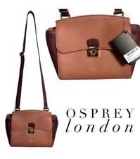 Osprey London Rhoda Pink Color Block Nappa Leather Crossbody
