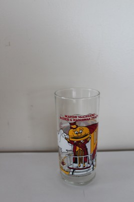RARE! McDonalds Adventure Series Glass - Mayor McCheese Rides a Runaway Train