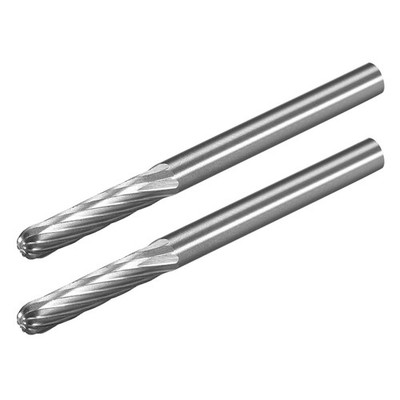 uxcell Tungsten Carbide Rotary Files 1/8'' Shank, Single Cut Cylindrical... 