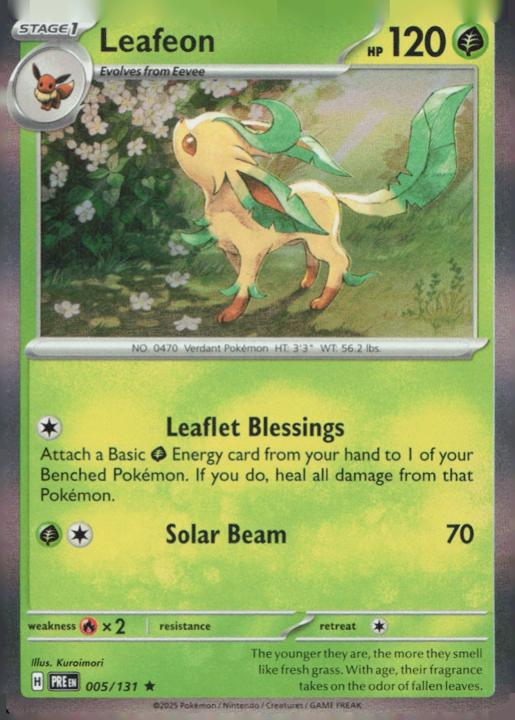 Leafeon Rare SV: Prismatic Evolutions 005/131 NM