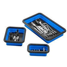 Foldable Magnetic Parts Tray Set, 3 Different Size Magnetic Tool Trays for Bo...