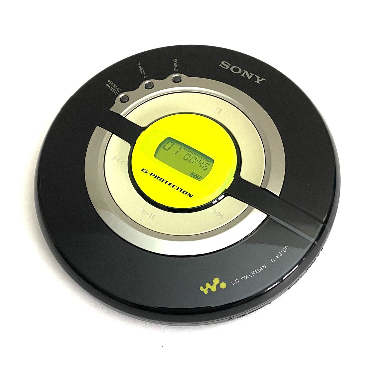 新品未開封　Sony D-EJ100 ポータブルCDプレーヤー PSBLK Sony D-EJ100 PSBLK Psyc Walkman Portable CD Player Black/Green