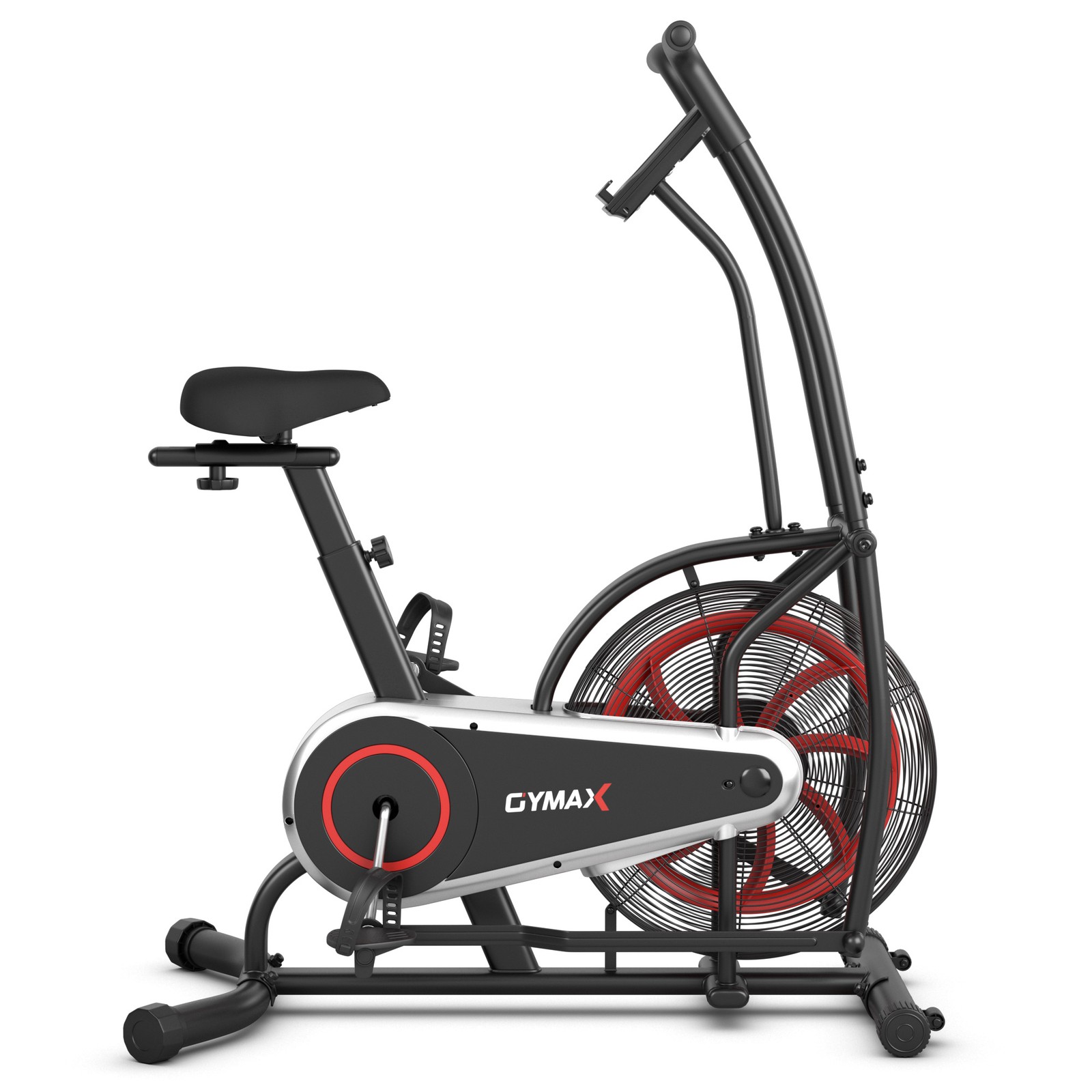 Upright Air Bike Fan Exercise Bike W/Display Adjustable Seat Home Cardio Workout