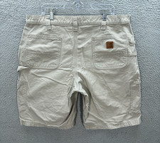Carhartt Shorts Mens 40 Tan Duck Canvas Carpenter Workwear Chore Barn B147 TAN