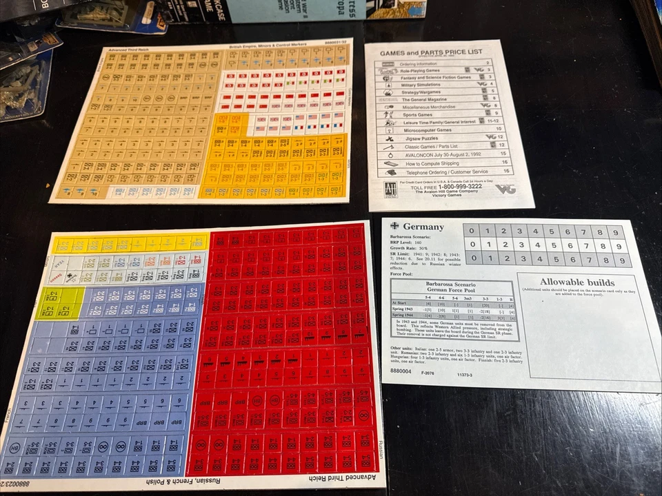 Avalon Hill WWII Land Combat Advanced Third Reich Box VG+ UNPUNCHED - Image 4 of 4
