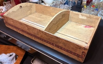 Antique Dome Top Steamer Trunk Tray ~ 1880s, Handmade, Sturdy! 26 x15 x6  Neat!