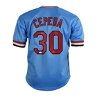 Orlando Cepeda Signed St. Louis Blue Baseball Jersey (Beckett)