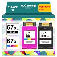 67XL HP Printer Ink for HP Ink 67 for HP 67 Ink Cartridges Black/Color Combo ...