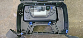 Sega Game Gear Console + Game &ndash; IPS LCD Screen &ndash; Recapped &ndash; Original Hard Case