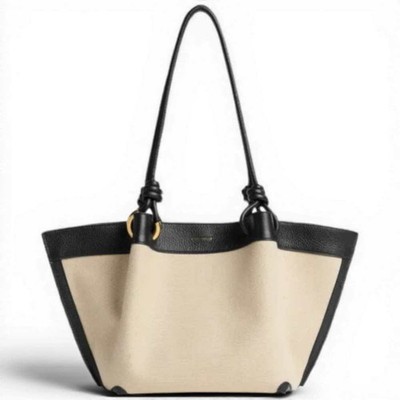 Mode Coccinelle Tasche Finn Damen Natur aus Canvas und Leder
