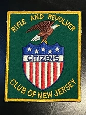 VINTAGE  "RIFLE AND REVOLVER CLUB OF NEW JERSEY” Patch