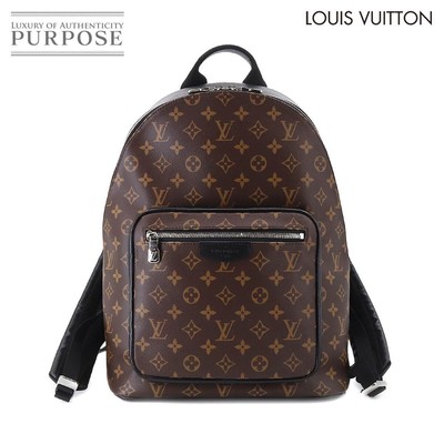 LOUIS VUITTON Monogram Macassar Josh NV Backpack Brown Black M45349 RFID 902