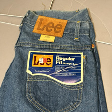 Vintage 70s Lee Riders Jeans 28 36 Regular Fit Straight Talon Zip New Union USA