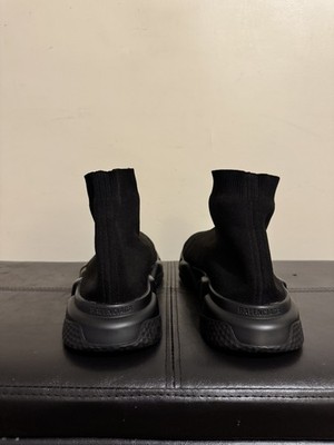 Balenciaga Speed Trainer Black High Top Knit Lightweight Athletic
