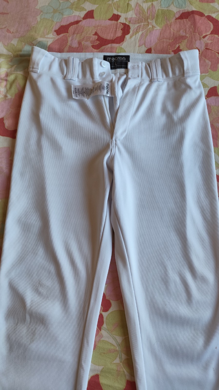 MACRON - PANTALONE DIAMOND - TAGLIA L - COLORE BIANCO - ORIGINALE - USATO