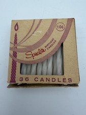Vtg Spiralite Birthday Candles 24 Count 50s 60s Made In USA Prop