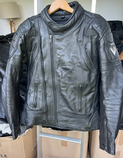 Frank Thomas Czarna skórzana kurtka motocyklowa Rozmiar 40 Pancerna kurtka motocyklowa
