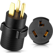 6-50P to 10-30R 30Amp Dryer Adapter Compatible with NEMA 3 Prong Male Plug to 3