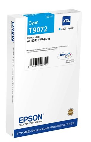 Cartouche d'encre Epson C13T90724N pour des impressions cyan ultra nettes
