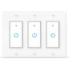 Smart WiFi Light Switch 3 Gang - Wireless Compatible with Alexa and Google Home