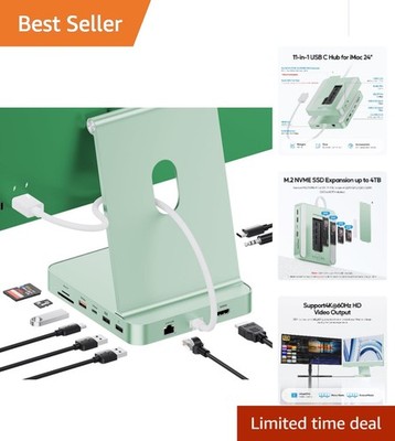 Compact 11-in-1 USB C Hub for iMac 24-inch: Enhance Connectivity and Performance