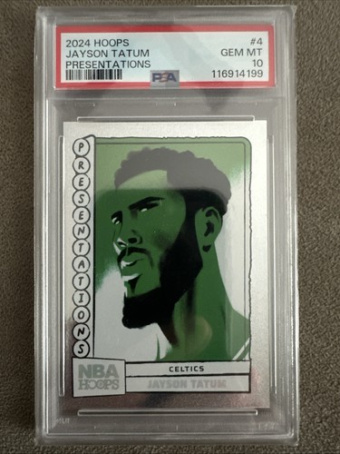 JAYSON TATUM PSA 10 2024-25 PANINI HOOPS #4 PRESENTATIONS SP CELTICS 1988