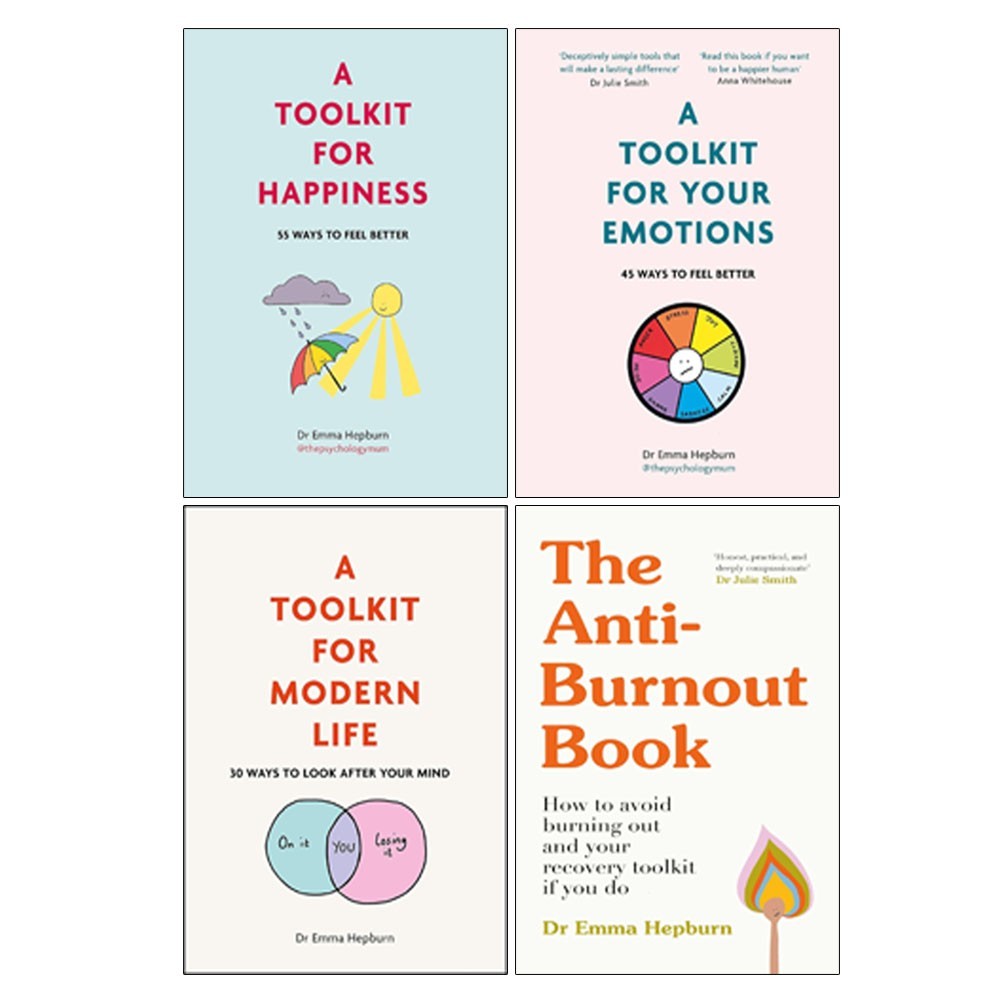 Dr Emma Hepburn collection 4 Books set  Anti-Burnout Book,Tookit For YourEmotion