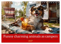 Funny Charming Animals As Campers (Wall Calendar 2027 DIN A4 Landscape), Calvend