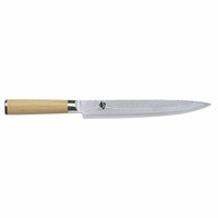 Kai Schinkenmesser Shun Classic White, KüChenmesser, Damaszenerstahl Klinge 23Cm