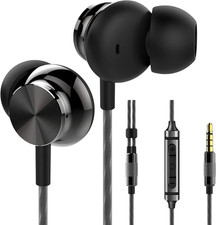 Betron BS10 Earphones Wired Headphones in Ear Noise Isolating One Size, Black