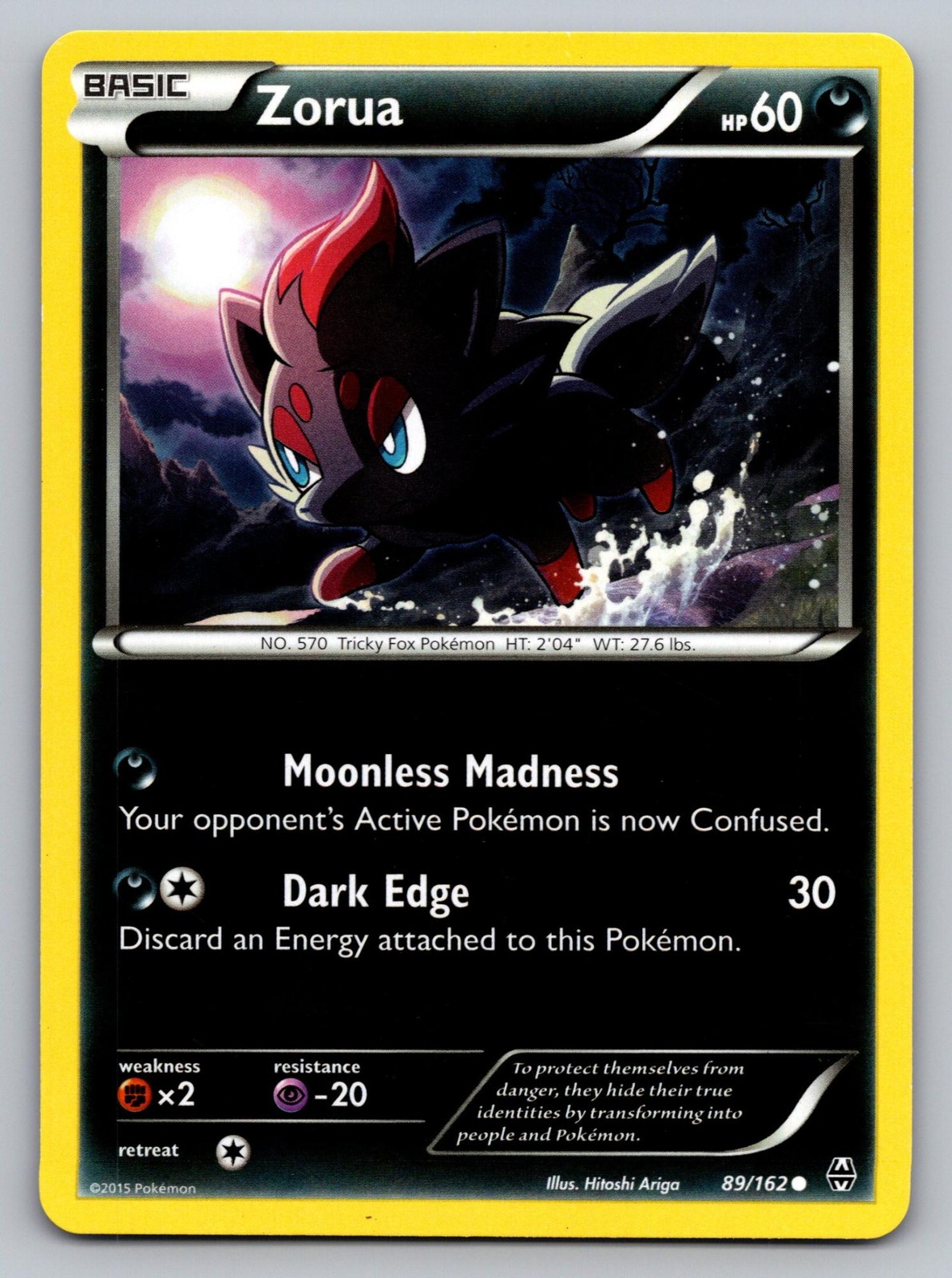 Zorua 89/162 Common BREAKthrough Pokemon Lightly Played