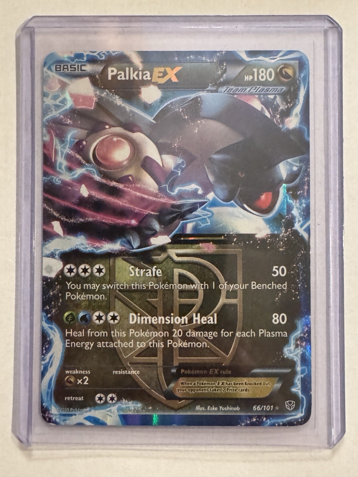 Pokémon Palkia-Ex TCG Plasma Blast 66/101 Holo Rare Card Near Mint NM Pokemon