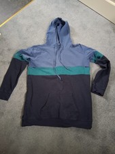 Happy mama maternity & nursing hoodie Blue turquoise navy  Size Medium approx 12