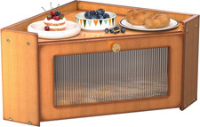 Corner Bread Box for Kitchen Countertop, Vint...
